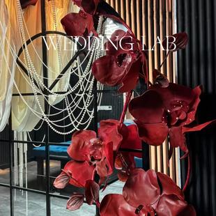 EVA红色巨型花打卡美陈装 饰橱窗陈列商业美陈 置摆饰婚礼艺术装