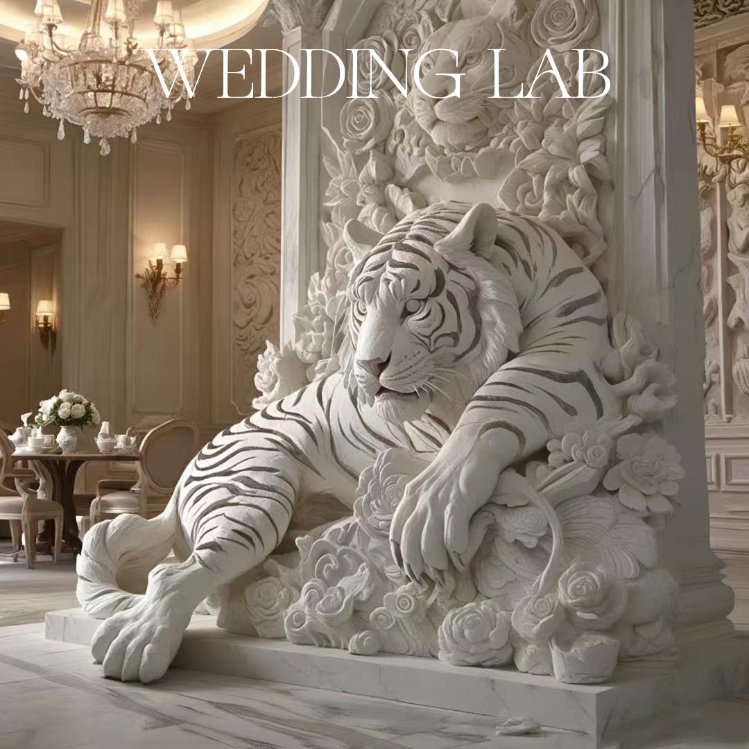 巨型虎浮雕壁画美陈装置摆饰装饰婚礼艺术装饰橱窗陈列商业美陈