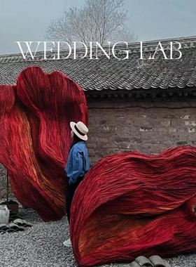 红色巨型摆饰婚礼艺术装饰橱窗陈列商业美陈场景布置艺术装置