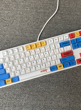 外贸87键真机械键盘无冲青轴冰蓝光公模便携红黑茶宏编程小热插拔