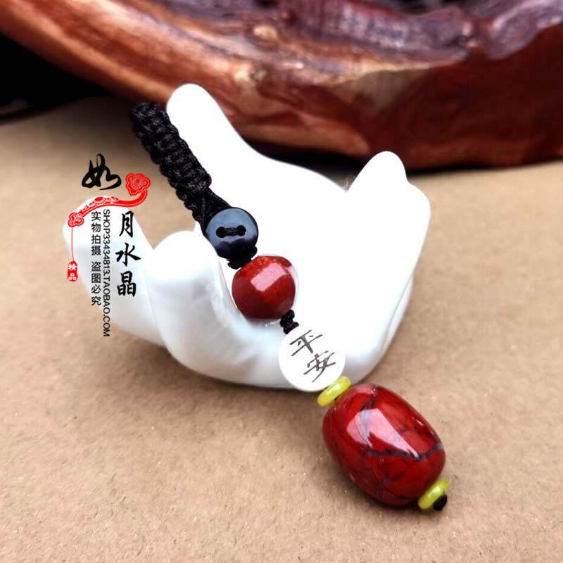 红竹石灵感转运珠石碑护身符旺运钥匙扣饰品苦情痣男女脚链
