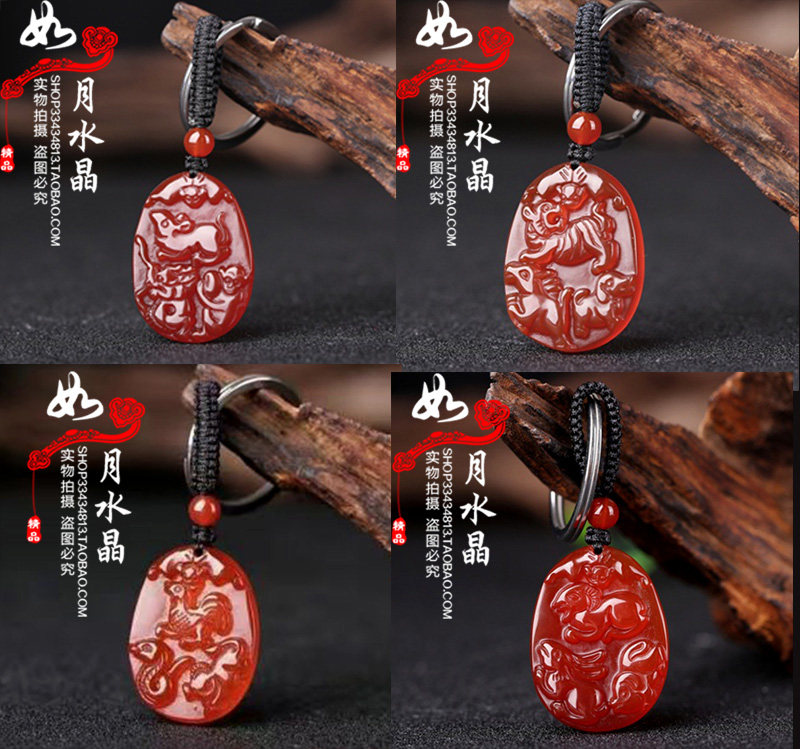 天然红玛瑙鼠龙猴鸡牛蛇虎马狗