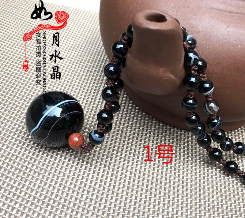 一线天影子石吊坠项链链