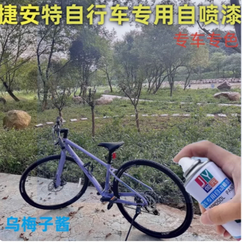 捷安特山地自行车乌梅子酱自喷漆划痕修复漆补漆笔防锈漆专用车漆