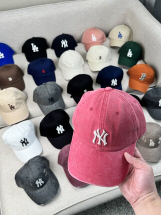 韩国MLB棒球帽可调节大小标NY洋基队LA男女情侣款防晒鸭舌帽CP66