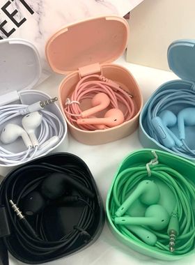 高颜值圆孔通用耳机OPPO小米vivo苹果有线入耳式耳塞高音质耳机