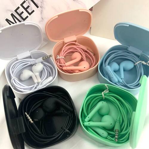 高颜值圆孔通用耳机OPPO小米vivo苹果有线入耳式耳塞高音质耳机