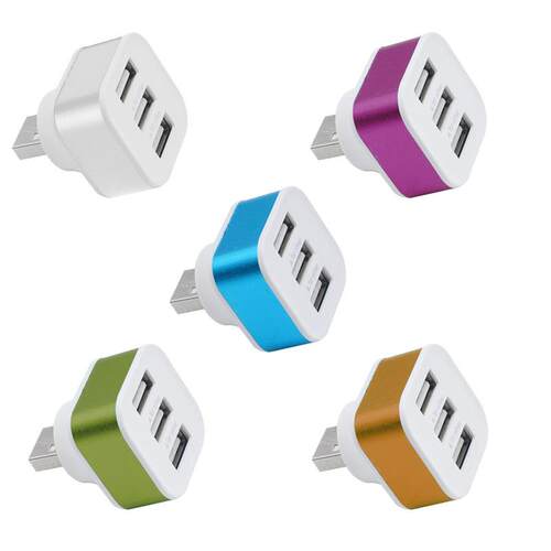 一拖三口充电扩展USB分线器车载快充HUB集线器多接口一分三转换器