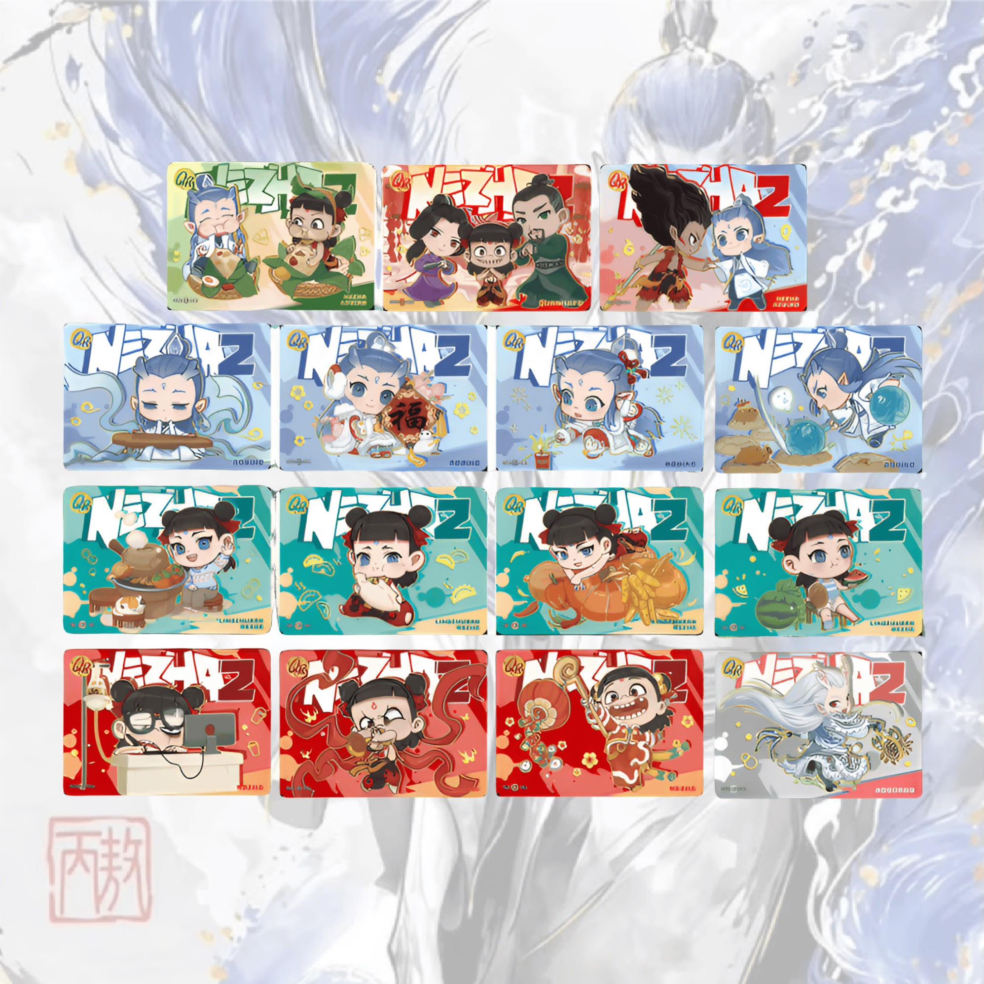 。新品哪吒正版灵焰包二弹2元包一弹CR-SCR-SGR黑金卡红黑背