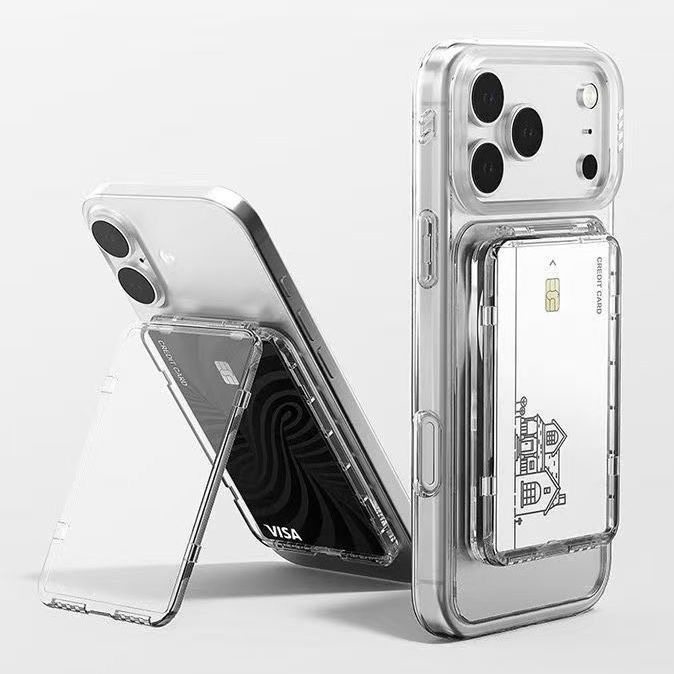 适用于新款抢先发布苹果Airpods17Promax上下开放式卡包公交卡银行卡透明PC磁吸卡包苹果手机被贴,3C数码配件,手机保护套/壳,淘宝优惠券,粉丝福利购,淘宝优惠卷