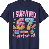短袖 Survived Days 热卖 School趣味字母印花套头衫