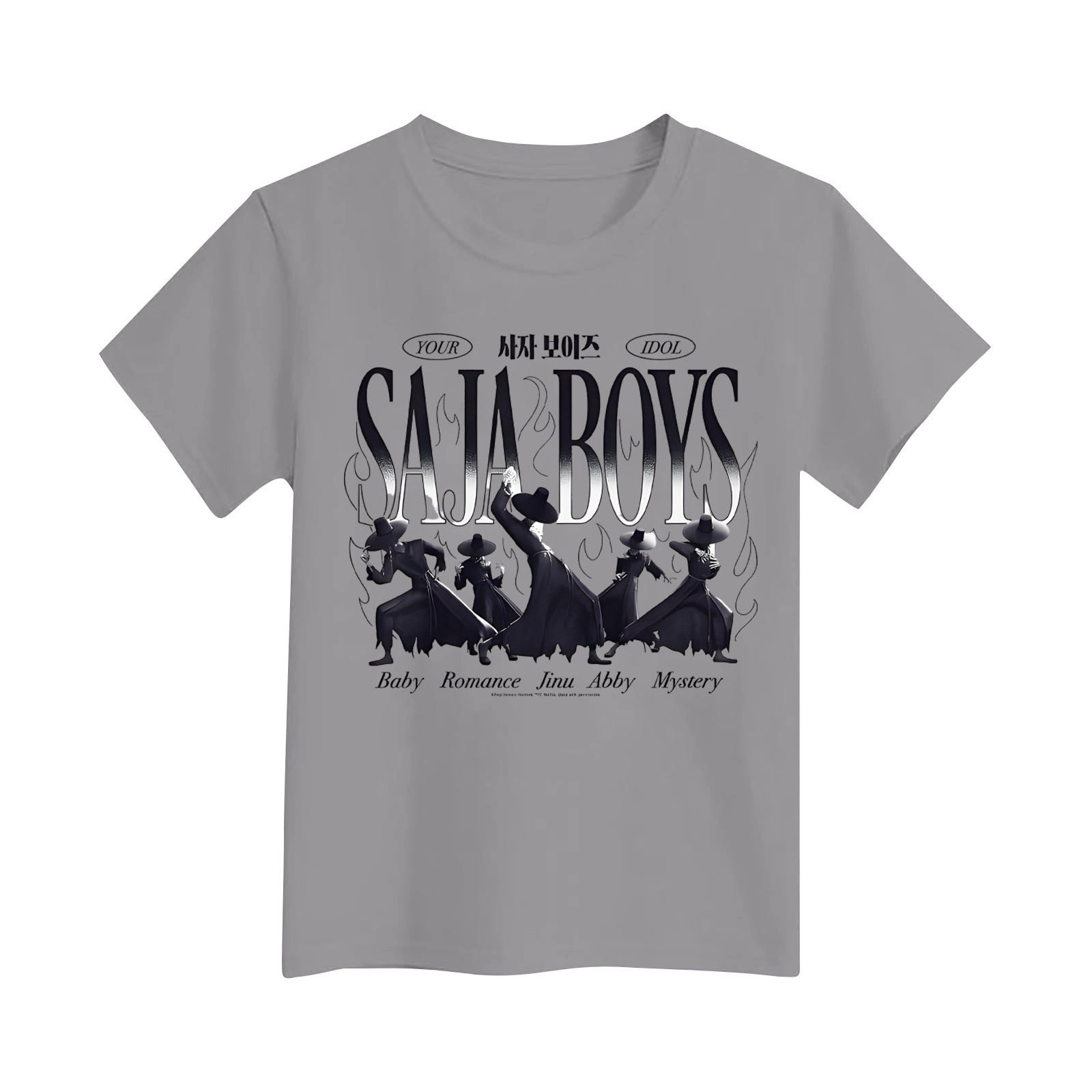KPOP男团印花儿童T恤2