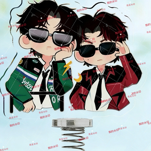 雷朋机车造型弹簧钥匙扣定制diy明星可爱公司周边书包挂件