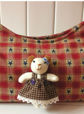 新款上架出口日单立体兔宝宝提胡萝卜布艺绗缝纸巾盒套大号