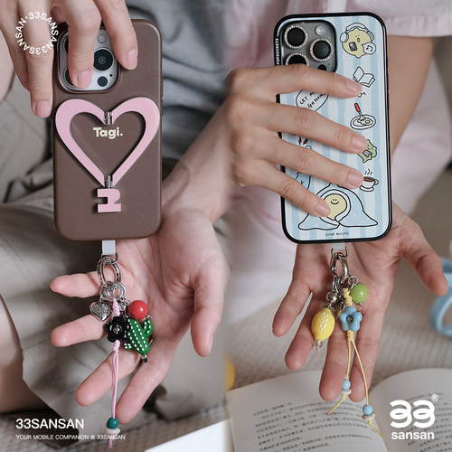 33原创手机挂件水果造型可爱编绳