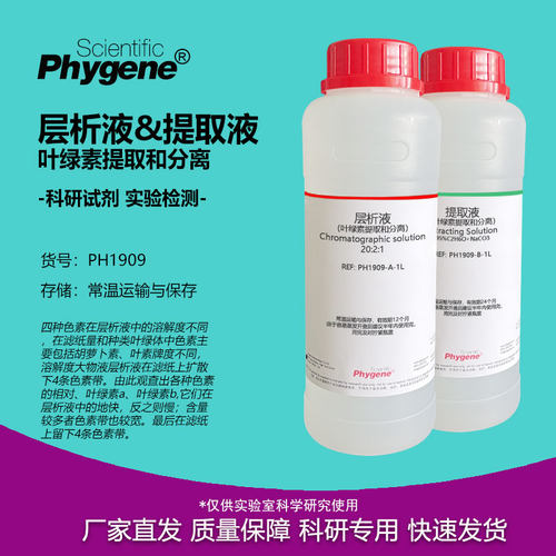 叶绿素的提取分离层析液提取液