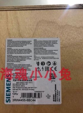 3RW4455-6BC44西门子400KW软启动器3RW44556BC44 3RW 4455-6BC44