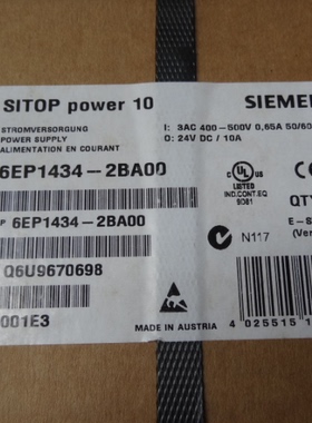 6EP1434-2BA00 SITOP电源 PSU300S 24 V/10 A 10A 6EP1 434-2BA10