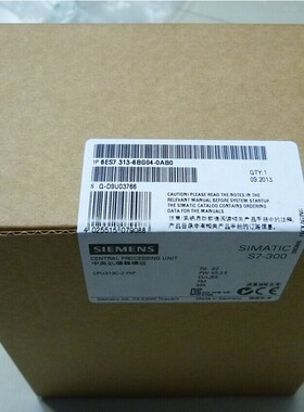 6ES7313-6BG04-0AB0西门子S7-300PLC主机模块 24DI/16DO 5AI/2AO