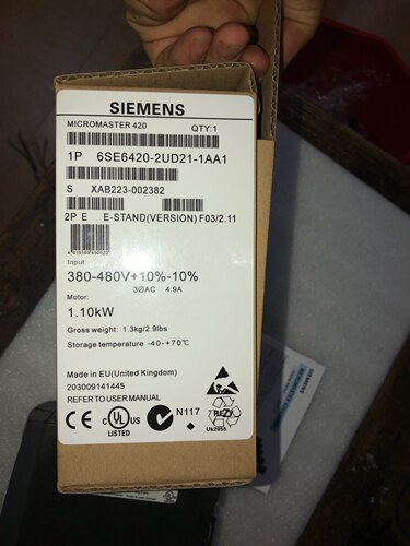 6SE6420-2UD21-1AA1西门子MM420 1.1KW变频器6SE64202UD211AA1