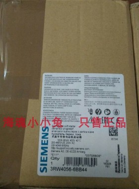 西门子软启动器 3RW4056-6BB44 162A 90KW/400V 3RW40566BB44原装