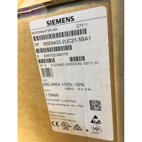 6SE6420-2UD25-5CA1 西门子MM420变频器 5.5kW 6SE642O2UD255CA1