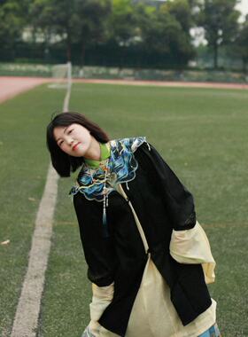 黎落阁学士服云肩汉服明制百搭配饰旗袍绣花原创重工刺绣汉服女