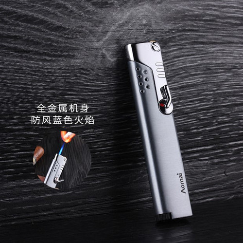 超薄直冲蓝焰小巧便携防风打火机