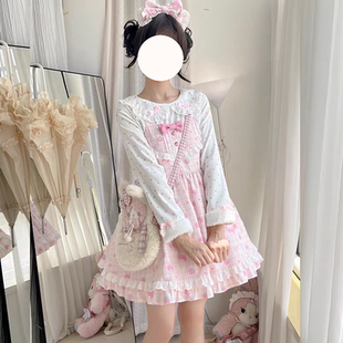 秋冬可爱小个子甜美Lolita吊带裙斗篷三件套 莓猫甜园 新品 原创