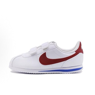 Nike/耐克 Cortez Basic SL basic sl魔术贴低帮跑步鞋白红中小童