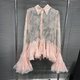 花瓣镂空衬衫 EAM 上衣女 法式 刺绣蕾丝喇叭袖 STUDIO2026年春季 新款