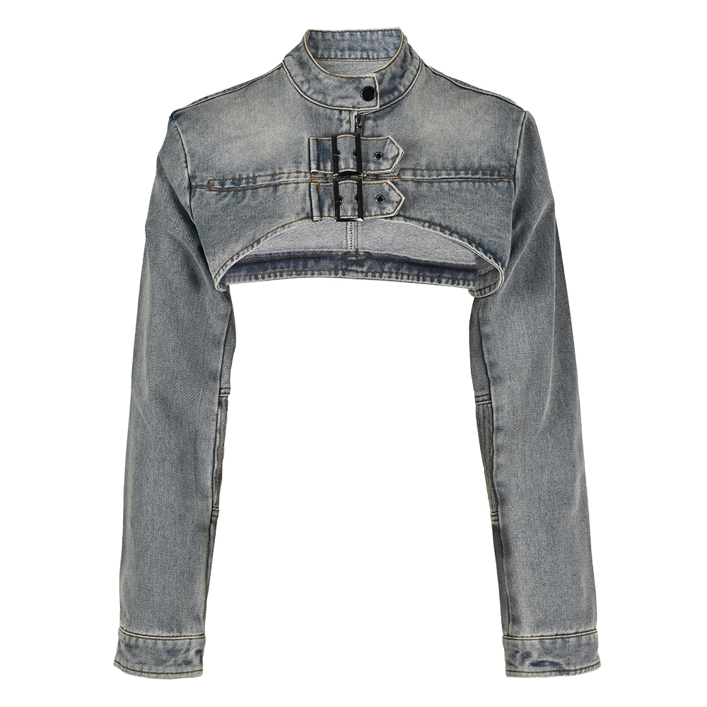 千禧风超短款牛仔外套短裙