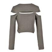 针织打底衫 EAM STUDIO黑色解构镂空设计感小众长袖 女辣妹上衣春秋