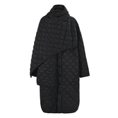 双面围巾披风设计宽松轻薄棉服女2023新款 EAM STUDIO秋冬时尚 棉衣