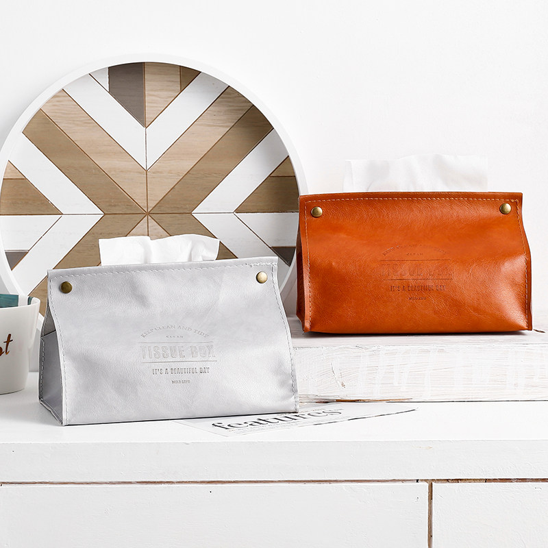 熊谷组北欧复古皮质抽纸盒客厅餐桌纸巾套家用桌面收纳车载纸巾袋在类目 收纳整理, 家庭收纳用具, 收纳套, 纸巾套中 - 来自Buy2taobao.com提供专业的淘宝代购服务