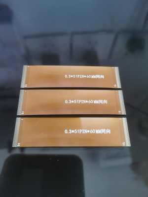FFC/FPC软排线0.3mm间距51P黄排线LVDS MIPI液晶屏排线