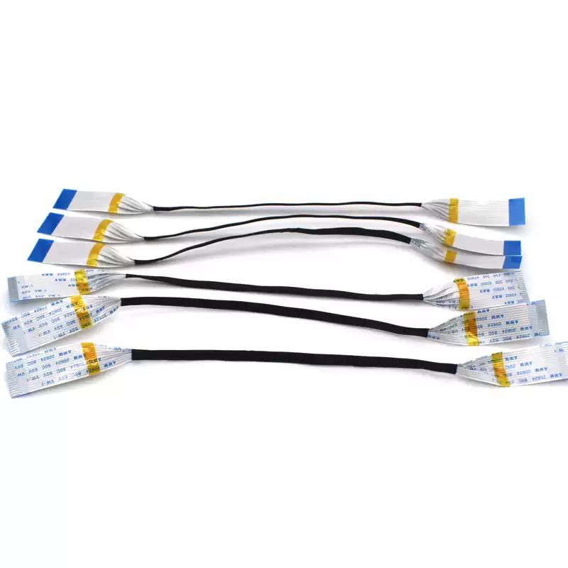 fpc/ffc软排线0.5间距22p24p26p30p40分股包醋酸胶布扁平排线包布