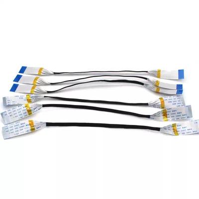 fpc/ffc软排线0.5间距22p24p26p30p40分股包醋酸胶布扁平排线包布