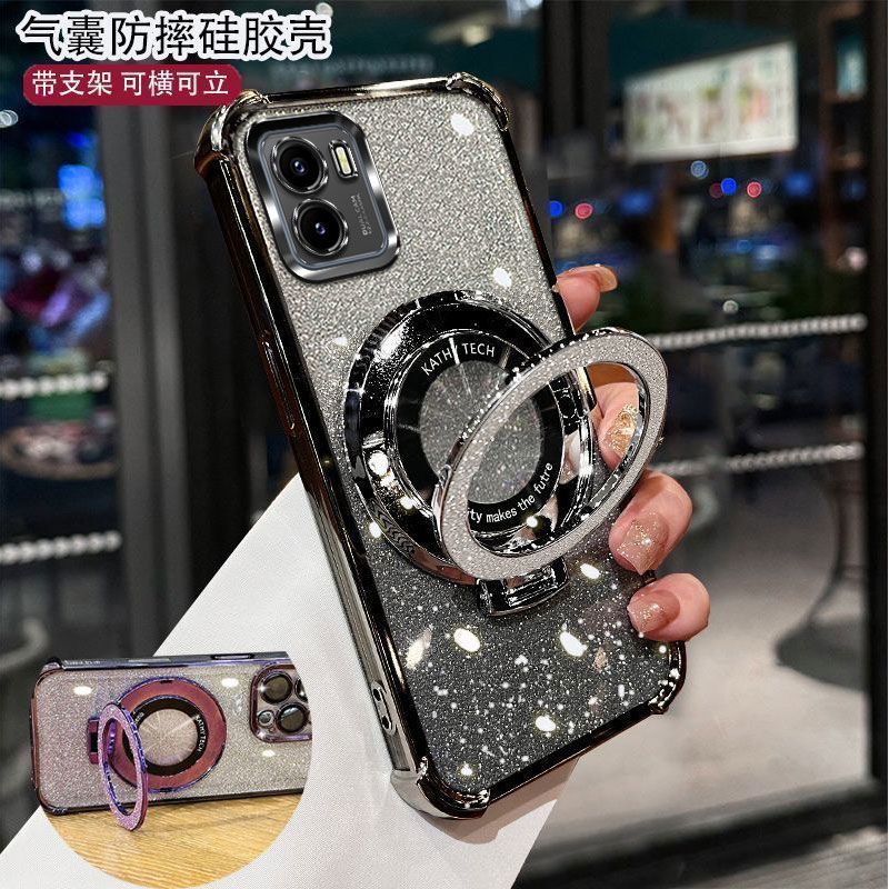 升级气囊适用vivoy32t手机壳V2180A透明支架保护套网红女防摔软壳