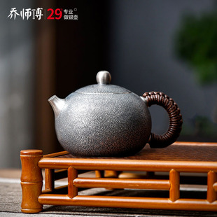 銀壺999純銀泡茶壺手工一張打大容量復(fù)古西施壺家用功夫茶小茶壺
