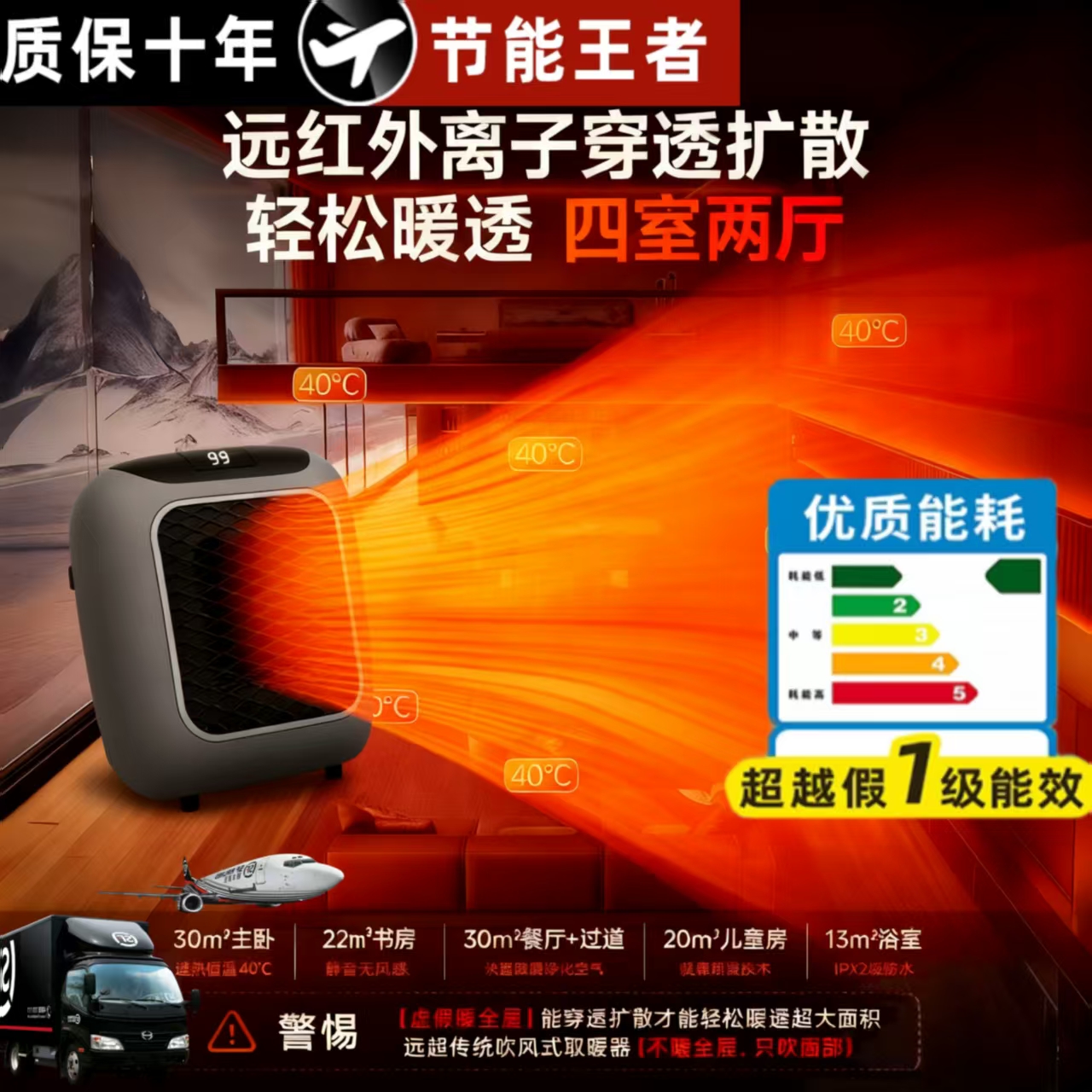 德国黑科技暖风机家用小型浴室取暖器节能省电暖气壁挂办公室电暖