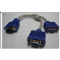 vga 一分二电脑连接线 高清vga一拖二分配器  1分2视频线厂家