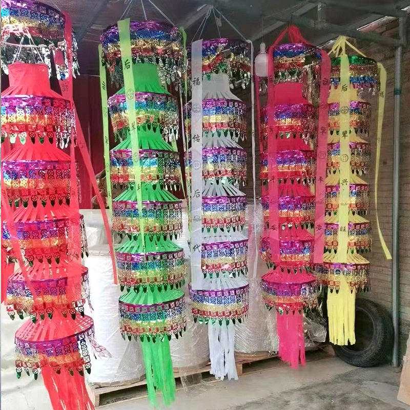 殡葬用品幡布幡 钱龙 三层直筒幡丧葬白事大全清明幡批厂家