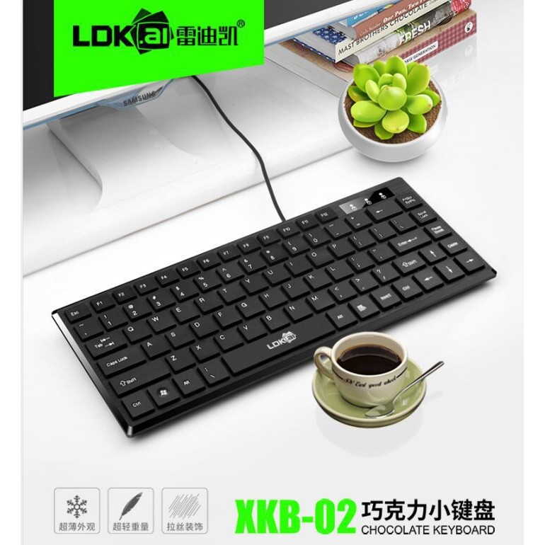 跨境现货雷迪凯XKB02有线usb笔记本小键盘薄款巧克力迷你厂家