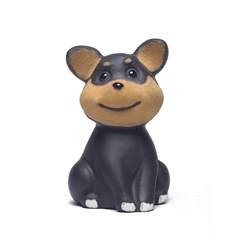 紫砂茶宠小狗摆件创意手工茶道件旺财生肖蜜蜂狗茶具配件装饰可爱