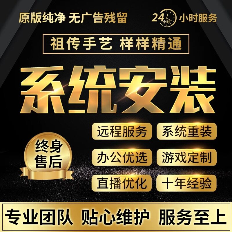 00000远程系统重装原版纯净版专业版win7win10win11台式笔记本