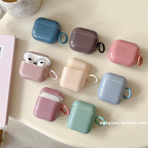 airpods4耳机套简约纯色小众绿色