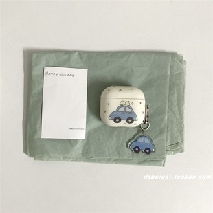4代防摔保护套个性 ins韩系汽车小狗适用airpods pro2耳机套无线蓝牙苹果airpods1 男女可爱 2代软壳pro新款