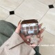 3代苹果无线蓝牙三代airpods1 ins韩系棕格纹字母适用airpods4耳机套pro3 二代airpodspro2保护套新款 2防摔女