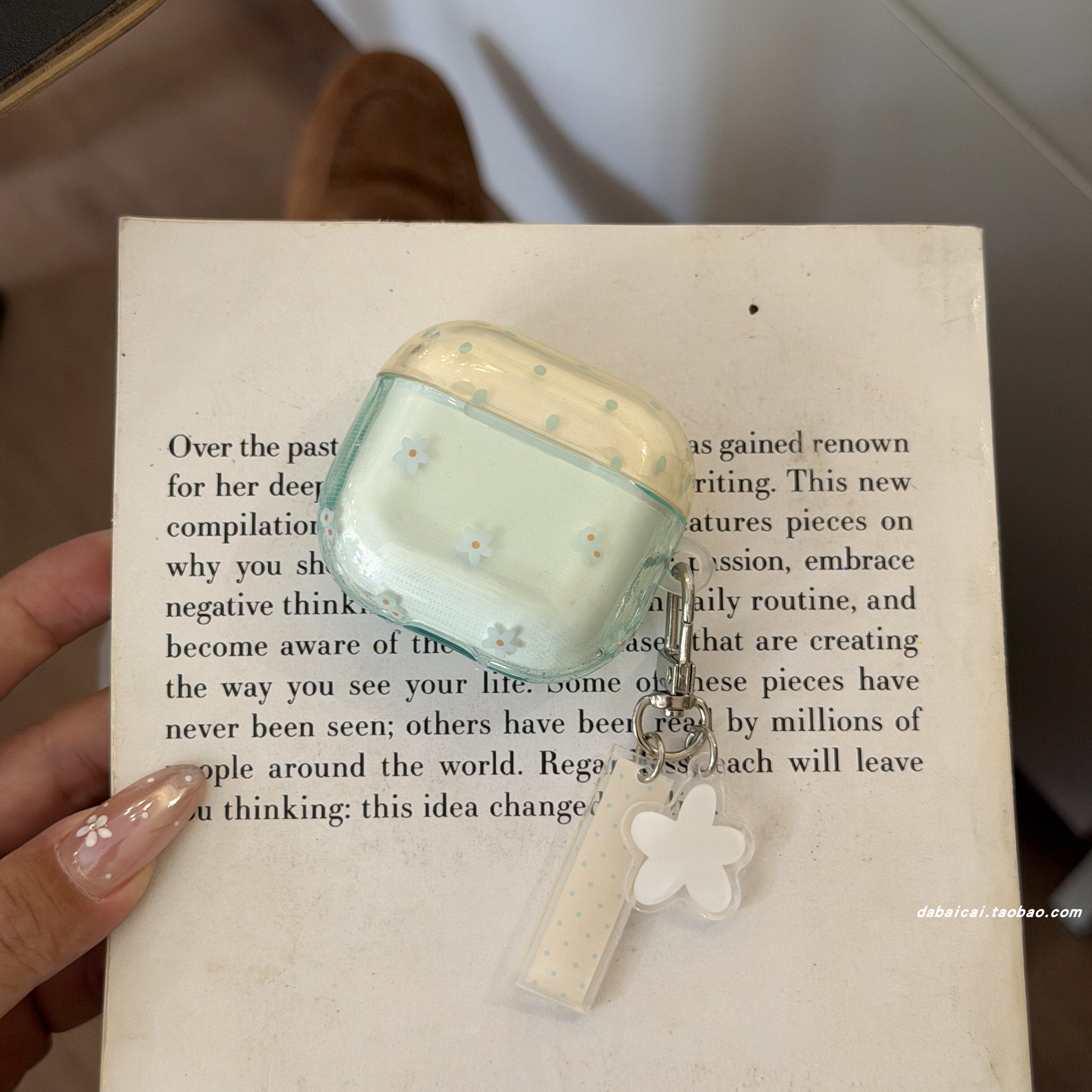 ins白色花朵波点适用airpods pro3耳机套4代无线蓝牙苹果airpods1/2代耳机壳pro新款3代pro2防摔保护套韩系女